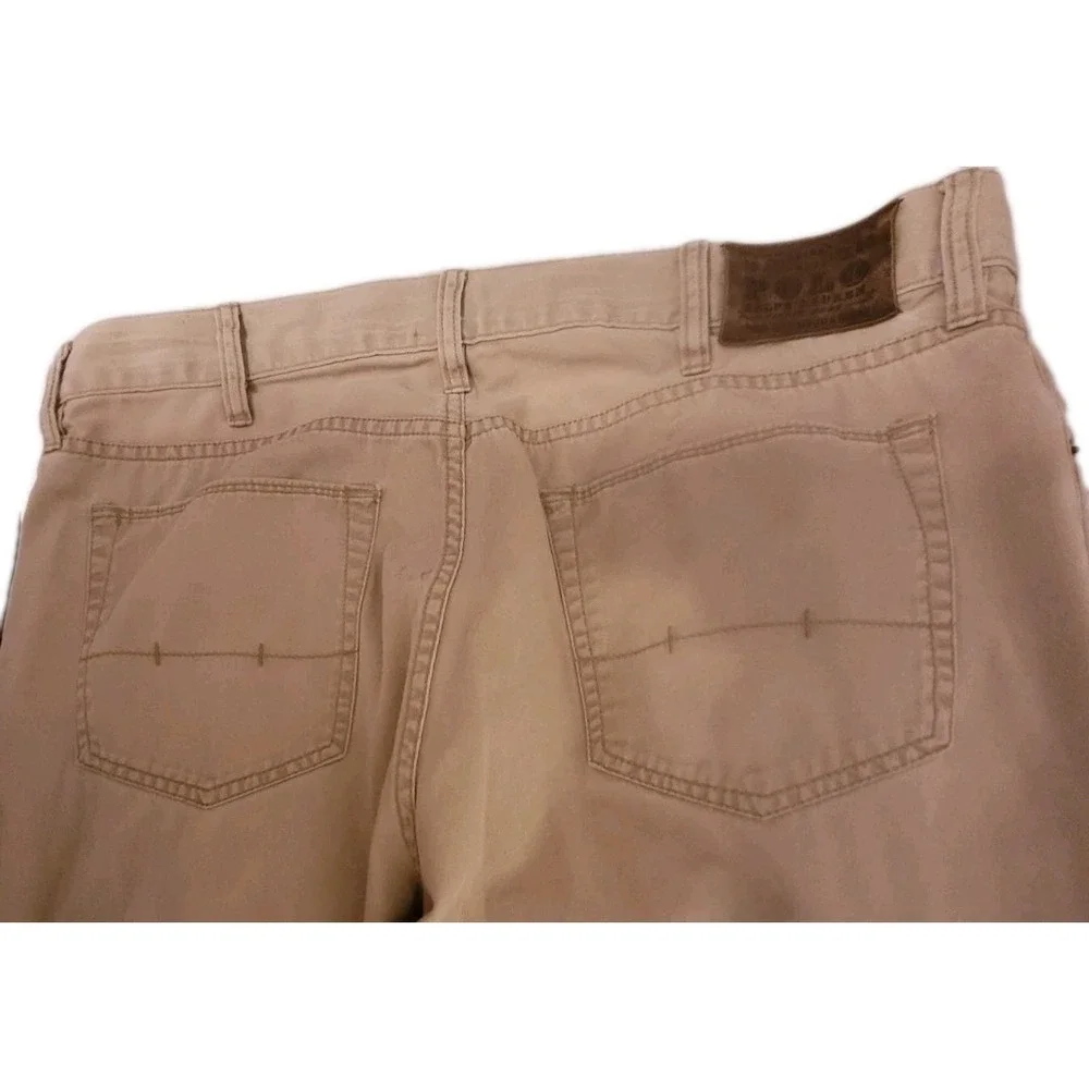 Polo Ralph Lauren Men's Size 36/30 Khaki Cotton Straight‎ Leg Pants